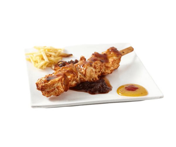 Pincho de pollo teriyaki