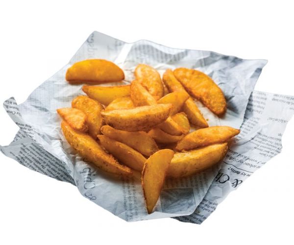 Patatas gajo con piel y picantitas.